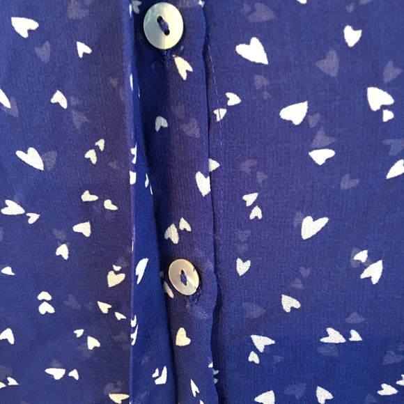 Meadow Rue Anthropologie Heart Print Button Tunic - Picture 6 of 8